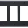 Leviton Black 3 gang Thermoset Plastic Decorator Wall Plate 1 pk
