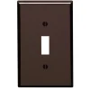 Leviton Brown 1 gang Plastic Toggle Wall Plate 1 pk