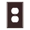 Leviton Brown 1 gang Plastic Duplex Wall Plate 1 pk