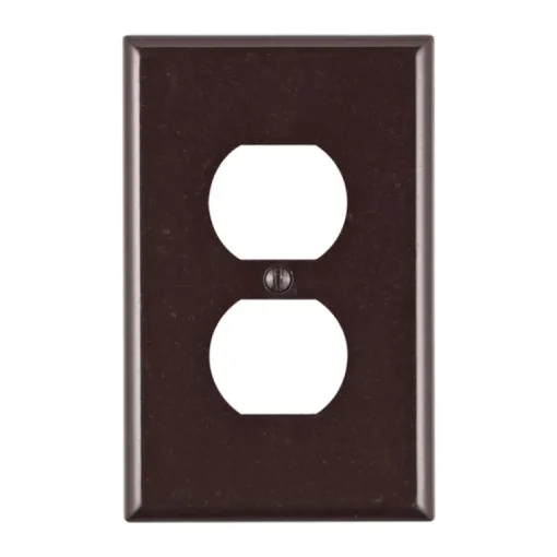 Leviton Brown 1 gang Plastic Duplex Wall Plate 1 pk