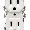 Leviton CO/ALR 15 amps 125 V Duplex White Outlet 5-15R 1 pk
