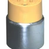 Leviton Commercial Armored Ground/Straight Blade Connector 5-15R 18-12 AWG 2 Pole 3 Wire