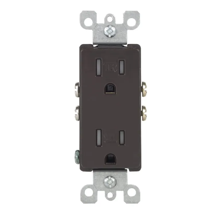 Leviton Decora 15 amps 125 V Duplex Brown Outlet 5-15R 1 pk
