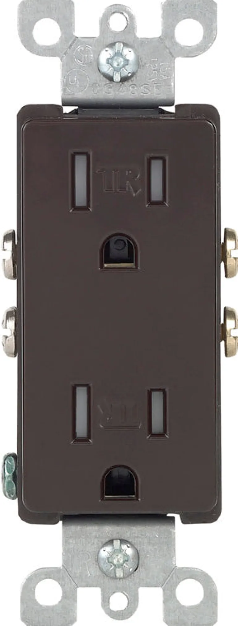 Leviton Decora 15 amps 125 V Duplex Brown Outlet 5-15R 1 pk