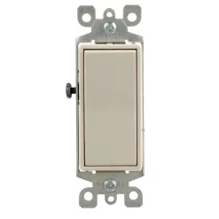 Leviton Decora 15 amps Four Pole Rocker AC Quiet Switch Light Almond 1 pk
