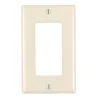 Leviton Decora Almond 1 gang Thermoset Plastic Decorator Wall Plate 10 pk