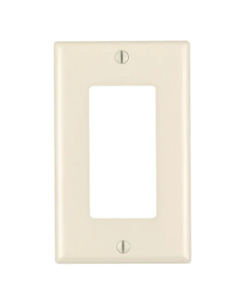 Leviton Decora Almond 1 gang Thermoset Plastic Decorator Wall Plate 10 pk