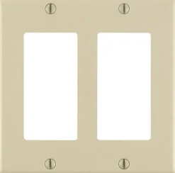 Leviton Decora Ivory 2 gang Thermoset Plastic Decorator Wall Plate 1 pk