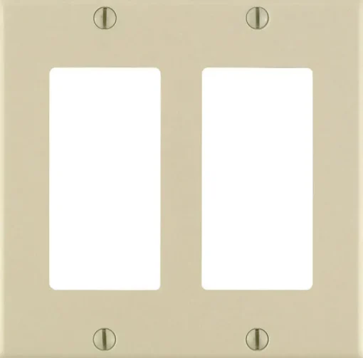 Leviton Decora Ivory 2 gang Thermoset Plastic Decorator Wall Plate 1 pk