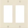 Leviton Decora Light Almond 2 gang Thermoset Plastic Decorator Wall Plate 1 pk