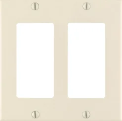 Leviton Decora Light Almond 2 gang Thermoset Plastic Decorator Wall Plate 1 pk