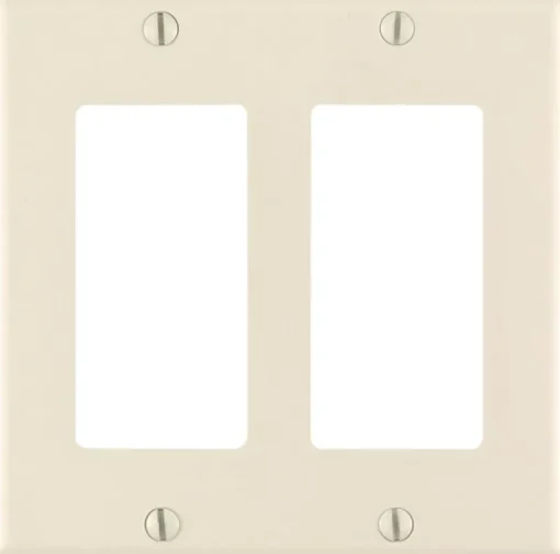 Leviton Decora Light Almond 2 gang Thermoset Plastic Decorator Wall Plate 1 pk