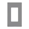 Leviton Decora Light Gray 1-Gang Polycarbonate Screwless Wall Plate 4.61 Hx2.75 W in.
