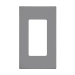 Leviton Decora Light Gray 1-Gang Polycarbonate Screwless Wall Plate 4.61 Hx2.75 W in.