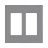 Leviton Decora Light Gray 2 gang Polycarbonate Decorator Screwless Wall Plate 1 pk