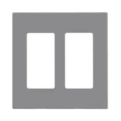 Leviton Decora Light Gray 2 gang Polycarbonate Decorator Screwless Wall Plate 1 pk
