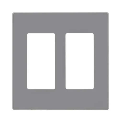 Leviton Decora Light Gray 2 gang Polycarbonate Decorator Screwless Wall Plate 1 pk