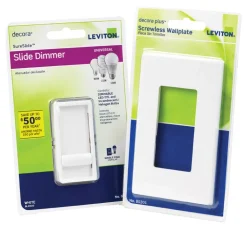 Leviton Decora SureSlide White 600 W Slide Dimmer Switch 1 pk