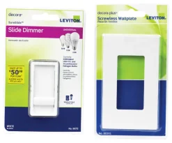 Leviton Decora SureSlide White 600 W Slide Dimmer Switch 1 pk