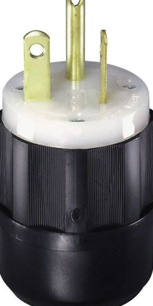 Leviton Industrial Nylon Ground/Straight Blade Plug 5-20P 18-10 AWG 2 Pole 3 Wire