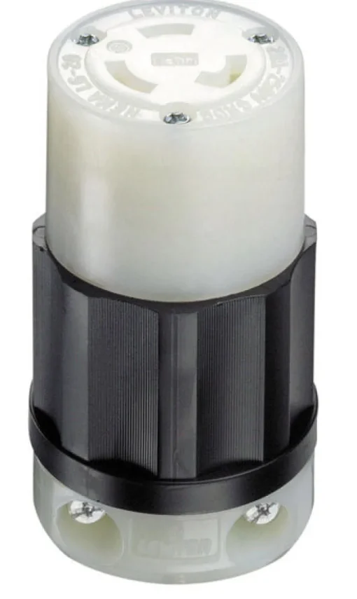 Leviton Industrial Nylon Grounding Locking Connector L6-20R 16-10 AWG 2 Pole 3 Wire