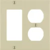 Leviton Ivory 2 gang Plastic Decorator/Duplex Wall Plate 1 pk