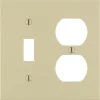 Leviton Ivory 2 gang Thermoset Plastic Duplex/Toggle Wall Plate 1 pk