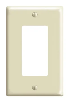 Leviton Ivory 1 gang Thermoset Plastic Decorator Wall Plate 1 pk