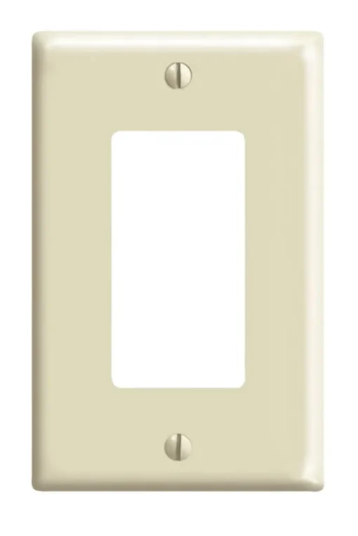 Leviton Ivory 1 gang Thermoset Plastic Decorator Wall Plate 1 pk
