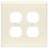 Leviton Light Almond 2 gang Thermoset Plastic Duplex Wall Plate 1 pk