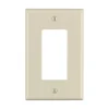 Leviton Light Almond 1 gang Thermoset Plastic Decorator Wall Plate 1 pk