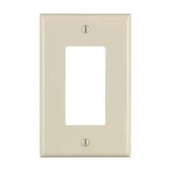 Leviton Light Almond 1 gang Thermoset Plastic Decorator Wall Plate 1 pk