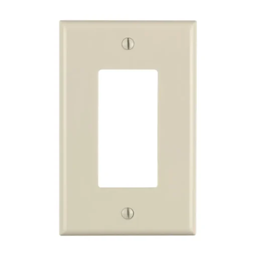 Leviton Light Almond 1 gang Thermoset Plastic Decorator Wall Plate 1 pk