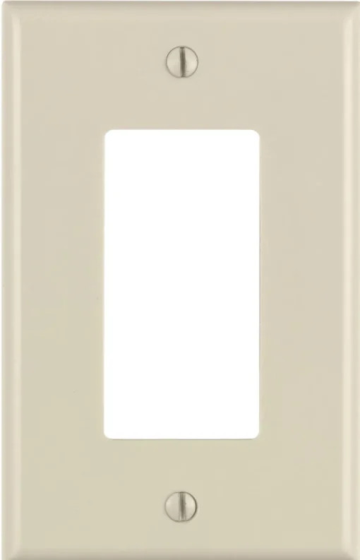 Leviton Light Almond 1 gang Thermoset Plastic Decorator Wall Plate 1 pk