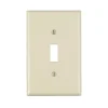 Leviton Light Almond 1 gang Thermoset Plastic Toggle Wall Plate 1 pk