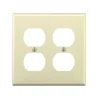 Leviton Light Almond 2 gang Nylon Duplex Wall Plate 1 pk