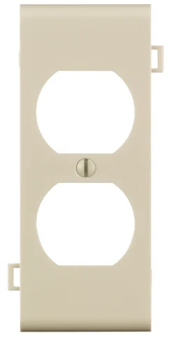 Leviton Light Almond 1 gang Thermoplastic Nylon Duplex Sectional End Wall Plate 1 pk