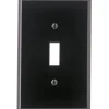 Leviton Midway Black 1 gang Nylon Toggle Wall Plate 1 pc