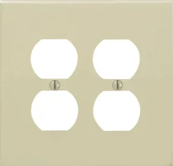 Leviton Midway Ivory 2 gang Nylon Duplex Wall Plate 1 pk
