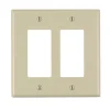 Leviton Midway Ivory 2 gang Nylon Decorator Wall Plate 1 pk
