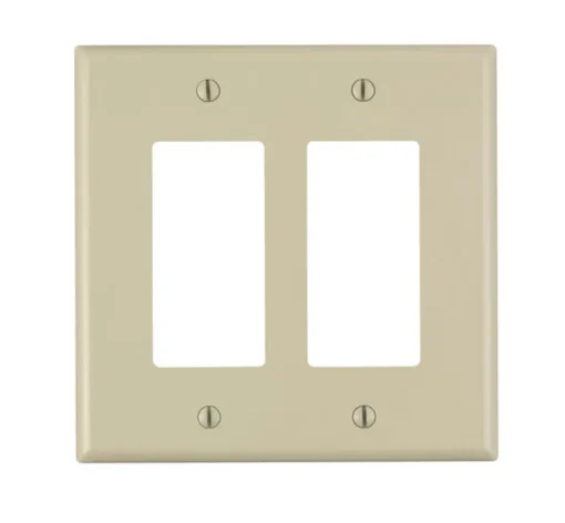 Leviton Midway Ivory 2 gang Nylon Decorator Wall Plate 1 pk
