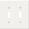 Leviton Midway White 2 gang Nylon Toggle Wall Plate 1 pk (Pack of 25)