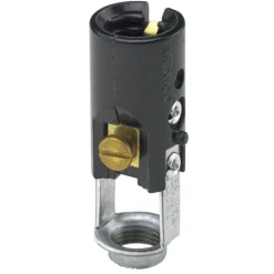 Leviton Phenolic Black Incandescent Candelabra Base Keyless 1-Circuit Lamp Holder
