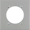 Leviton Silver 2 gang Stainless Steel Single Outlet Wall Plate 1 pk