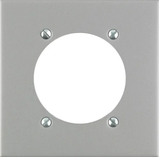 Leviton Silver 2 gang Stainless Steel Single Outlet Wall Plate 1 pk