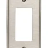 Leviton Silver 1 gang Stainless Steel Decorator Wall Plate 1 pk
