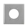 Leviton Silver 2 gang Stainless Steel Outlet Wall Plate 1 pk