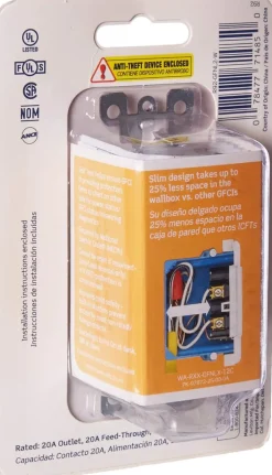 Leviton SmartlockPro 20 amps 125 V Duplex White GFCI Outlet 5-20R 1 pk