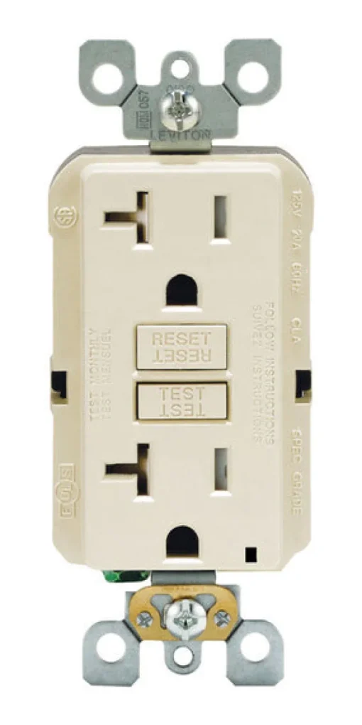 Leviton SmartlockPro 20 amps 125 V Duplex Light Almond GFCI Outlet 5-20R 1 pk