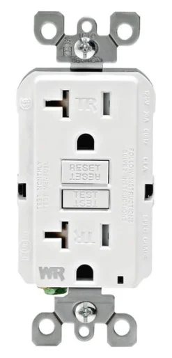 Leviton SmartlockPro 20 amps 125 V Duplex White GFCI Outlet 5-20R 1 pk